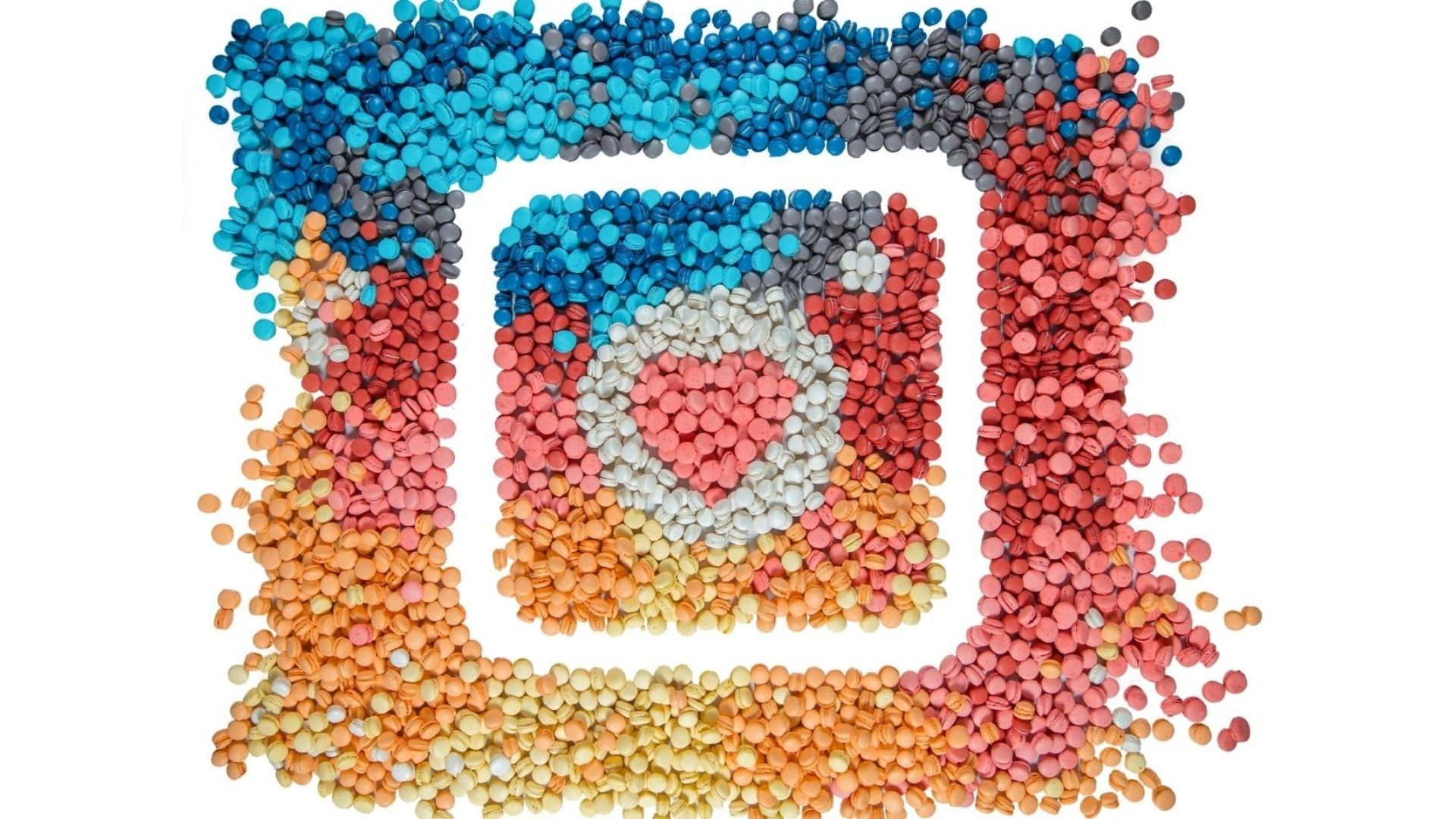 Instagram logo made of cookies